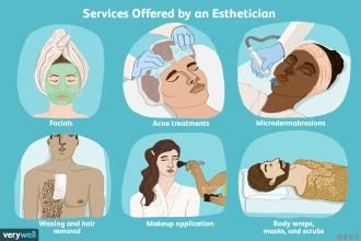 Services offered by an esthetician
