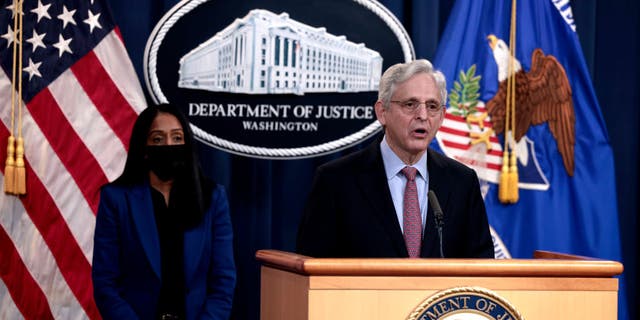 Attorney General Merrick B. Garland and Associate Attorney General Vanita Gupta announce on Dec. 6, 2021, that the Justice department is suing Texas over their recent redistricting.