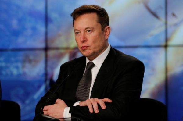 SpaceX founder and chief engineer Elon Musk reacts at a post-launch news co<em></em>nference to discuss the  SpaceX Crew Dragon astro<em></em>naut capsule in-flight abort test at the Kennedy Space Center in Cape Canaveral, Florida, U.S. January 19, 2020. 